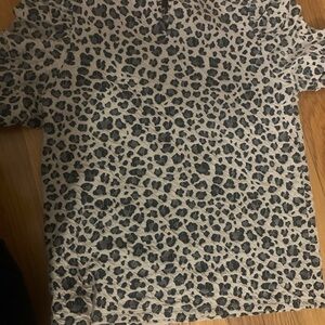 THML Leopard Print Top - Black and Cream